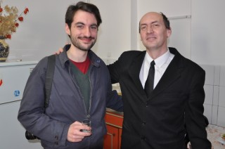 Schnaps mit Pfarrer Sándor (Foto: Dominik Drutschmann)